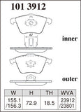 DIXCEL Front Brake Pads – Ford Focus XR5 Turbo (LT) / Mazda 3 MPS (BK / BL)