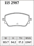 DIXCEL Rear Brake Pads – Mercedes-AMG A45S (W177) / CLA45S (C118) / A35 (W177) / CLA35 (C118) / GLA35 (H247) / GLA45 (H247)