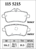 DIXCEL Rear Brake Pads – Mercedes-AMG A45 (W176) / CLA45 (C117) / GLA45 (X156)