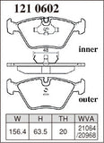 DIXCEL Front Brake Pads – BMW M3 (E36 / E46) / M5 (E34) / Z3 M / Z4 M