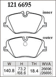 Dixcel Front Brake Pads - BMW X1 (U11) / X2 (U10) / X3 (G45) / 2 Series Gran Coupe (F74) / 5 Series (G60) / MINI Cooper (J01) / Aceman (J05) / Countryman (U25)
