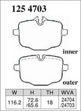 DIXCEL Rear Brake Pads – BMW M2 (G87) / M3 (G80) / M4 (G82)