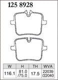 DIXCEL Rear Brake Pads – BMW M5 (F90) / M8 (F91/F92/F93) / X5 M & X6 M (F95/F96)