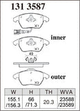 DIXCEL Front Brake Pads – VW Golf GTI (Mk5 / Mk6)