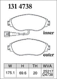 DIXCEL Front Brake Pads – VW Golf GTI (Mk7 / Mk8) / Golf R (Mk7) / T-Roc R (A1) / Audi S3 (8V)