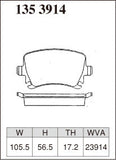 DIXCEL Rear Brake Pads – VW Golf R32 / GTI (Mk5) / Golf R / GTI (Mk6) / Scirocco R