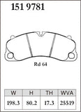 DIXCEL Front Brake Pads – Porsche 911 (991.2 / 992) Carrera / GTS / Turbo / Targa / 718 Cayman GTS 4.0