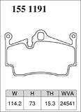 DIXCEL Rear Brake Pads – Porsche 718 Boxster/Cayman T/S/GTS (982) Boxster/Cayman S/GTS (981) Boxster/Cayman S/R/Spyder (987)