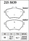 DIXCEL Rear Brake Pads – Peugeot 308 GTi 270 (T9)