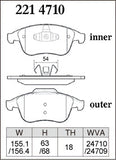 Dixcel Front Brake Pads - Renault Megane GT (III/IV) / Clio RS (IV) / Laguna III
