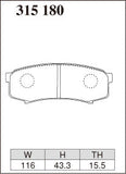 DIXCEL Rear Brake Pads – Toyota Land Cruiser 70 80 / Prado 90 120 150 / Hilux / FJ Cruiser