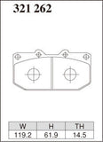 DIXCEL Front Brake Pads – Subaru WRX (GDA/GDB) / Nissan 200sx (S14/S15) / Nissan Skyline (R32/R33/R34)