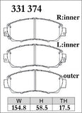Dixcel Front Brake Pads - Honda CR-V (RM1/RM4/RW1/RW2)