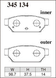 Dixcel Rear Brake Pads - Mitsubishi Lancer Evo I/II/III (CD9A/CE9A)