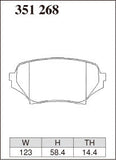 DIXCEL Front Brake Pads – Mazda MX-5 (NC18)