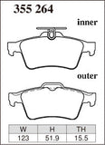 DIXCEL Rear Brake Pads – Ford Focus RS / Focus ST (LW/LZ) / Mazda 3 MPS (BK/BL)