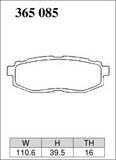 DIXCEL Rear Brake Pads – Subaru WRX (VA / VB) / BRZ (ZC6 / ZD8) / Toyota 86 (ZN6) / GR86 (ZN8)