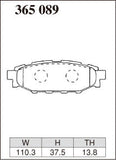 DIXCEL Rear Brake Pads – Subaru WRX (GH/GE/GR) / BRZ (ZC6) / Toyota 86 (ZN6) / Forester (SG/SH/SJ)