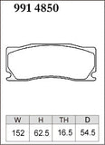 DIXCEL Brake Pads – Alcon CAR97 "MONO6" (16mm / 54mm)