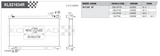 Koyorad KL021634R Performance Radiator - Nissan Skyline V35 Infiniti G35 VQ35DE MT dimensions diagram