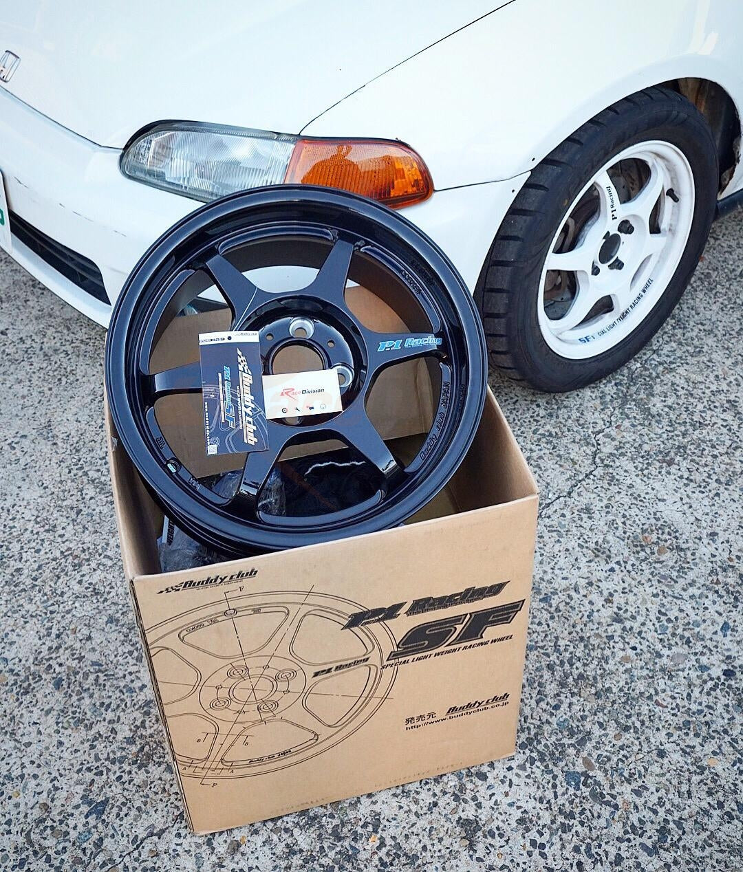 BUDDY CLUB P1 15X8 +32 Gloss Black 4X100 Wheels (set of 4) – Race 