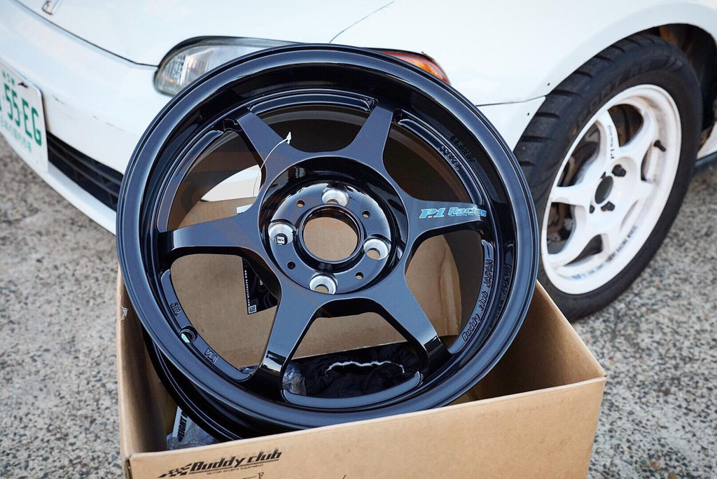 BUDDY CLUB P1 15X8 +32 Gloss Black 4X100 Wheels (set of 4) – Race